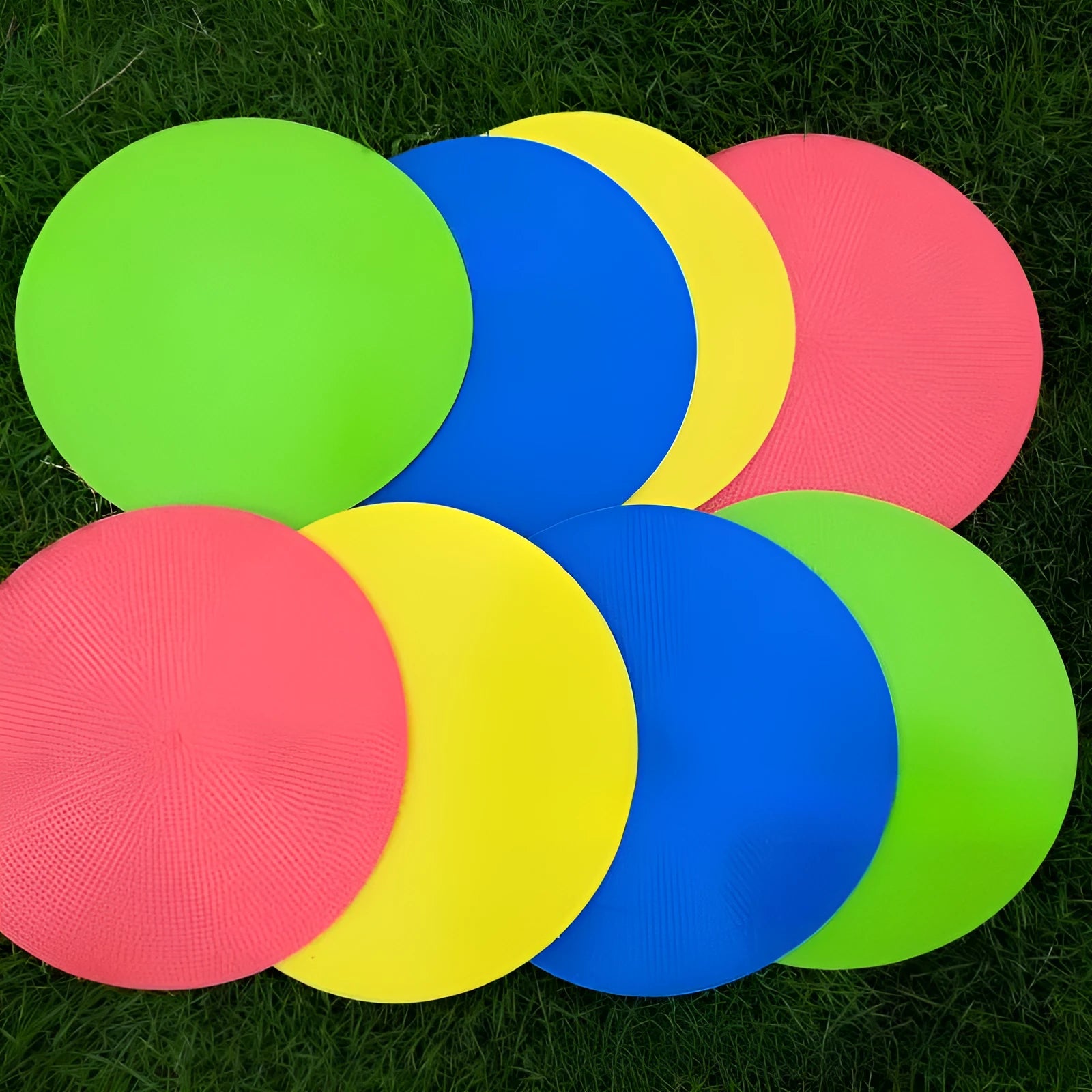 Flat circular TPE sports marker disc in assorted colours for football and ball game training