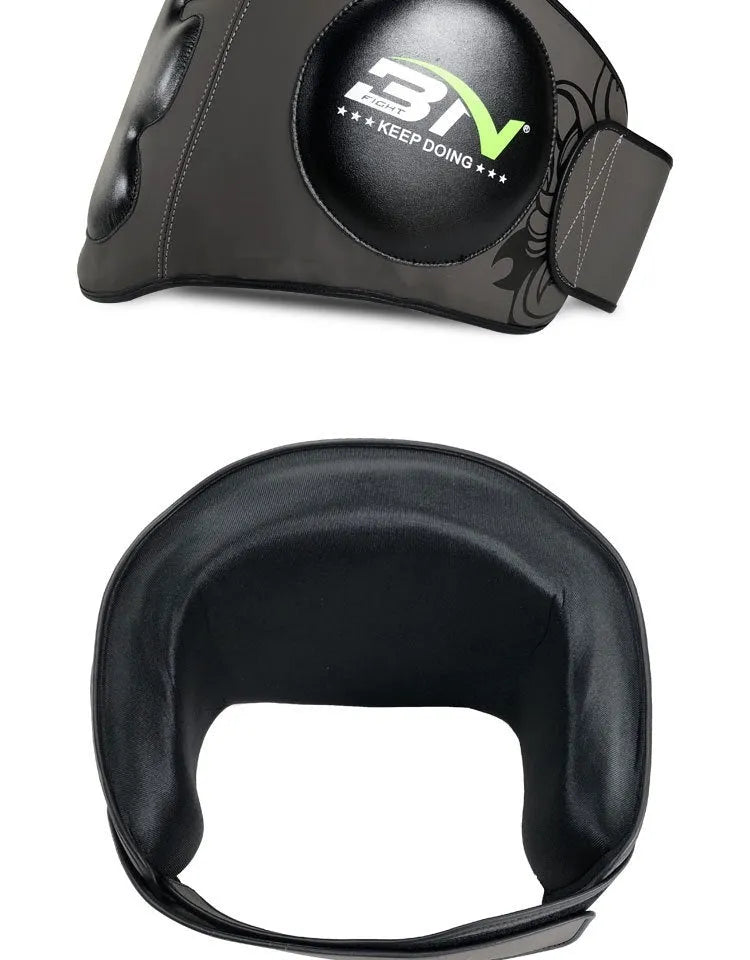 Sanda boxing breast protection target showing waist area protective gear in dark grey colour