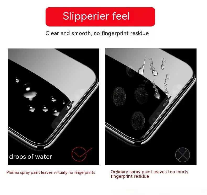 HD tempered glass screen protector for Samsung mobile phones showing full screen coverage