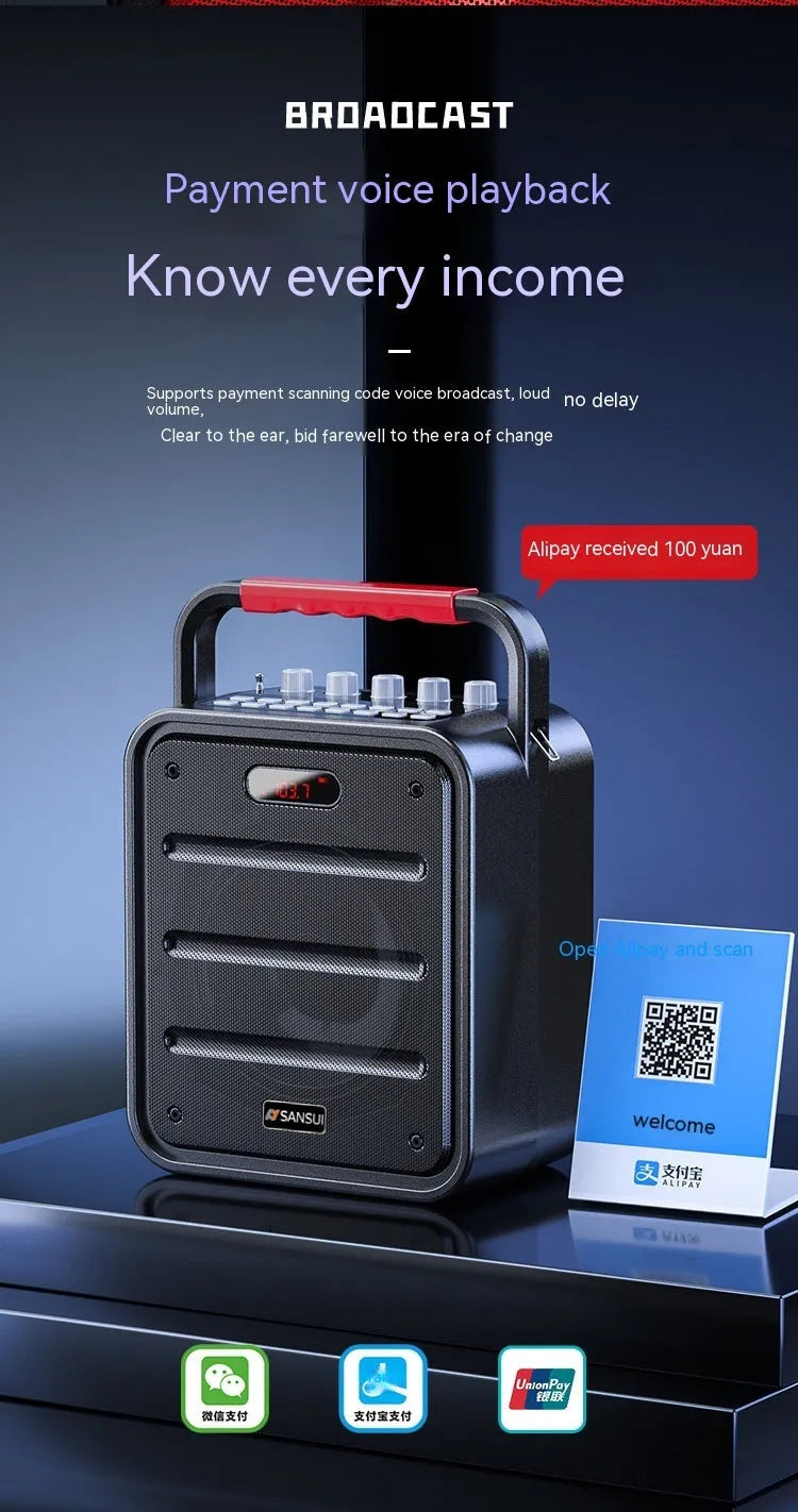 Square Audio portable subwoofer 40W with lithium battery and control panel, available in 4-inch or 6.5-inch speaker size