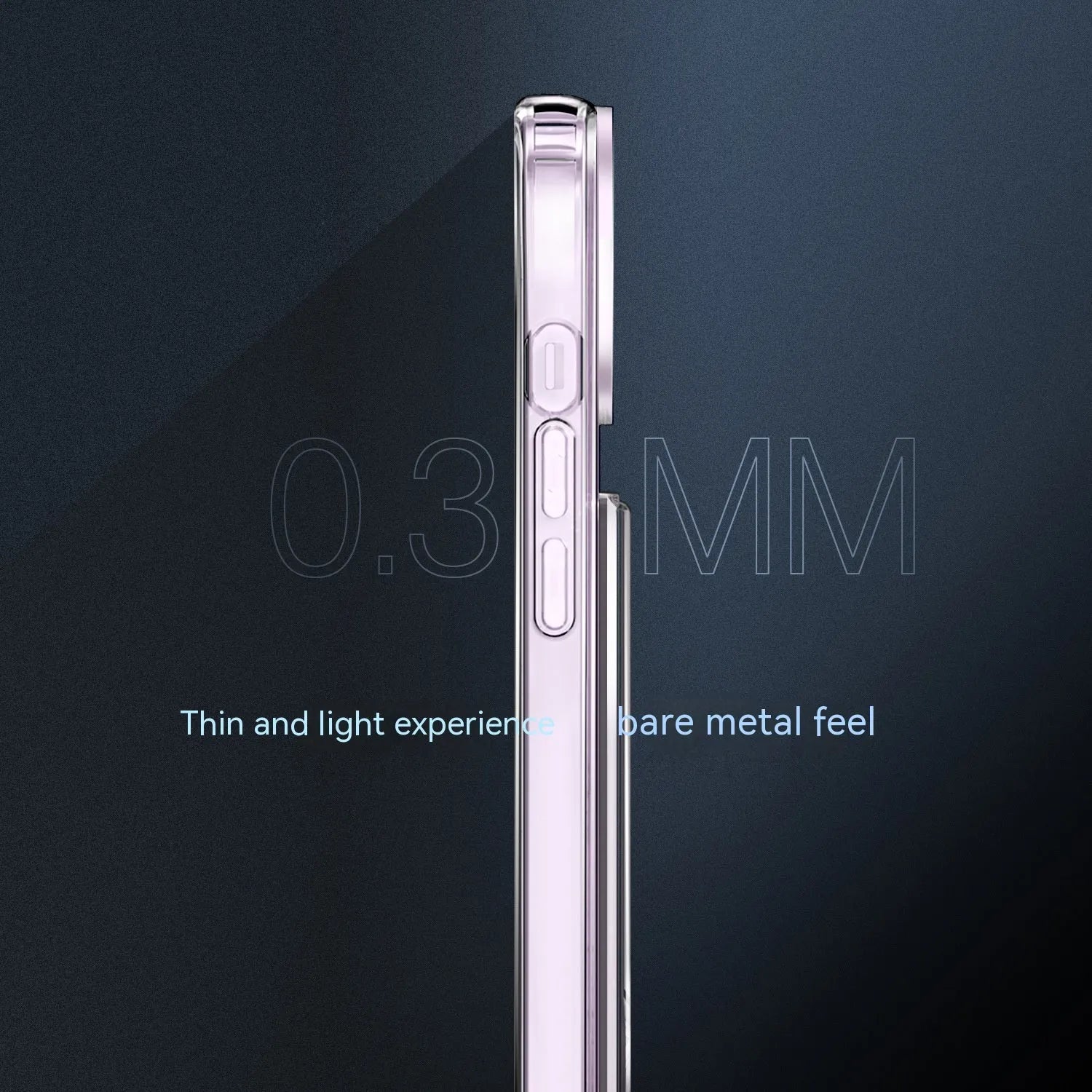 Transparent acrylic two-in-one card holder phone case for iPhone 15, 14, 13, 12 series with card slot visible on back