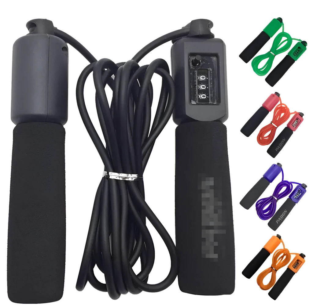 3-metre plastic skipping rope with foam grips available in multiple colours for fitness training