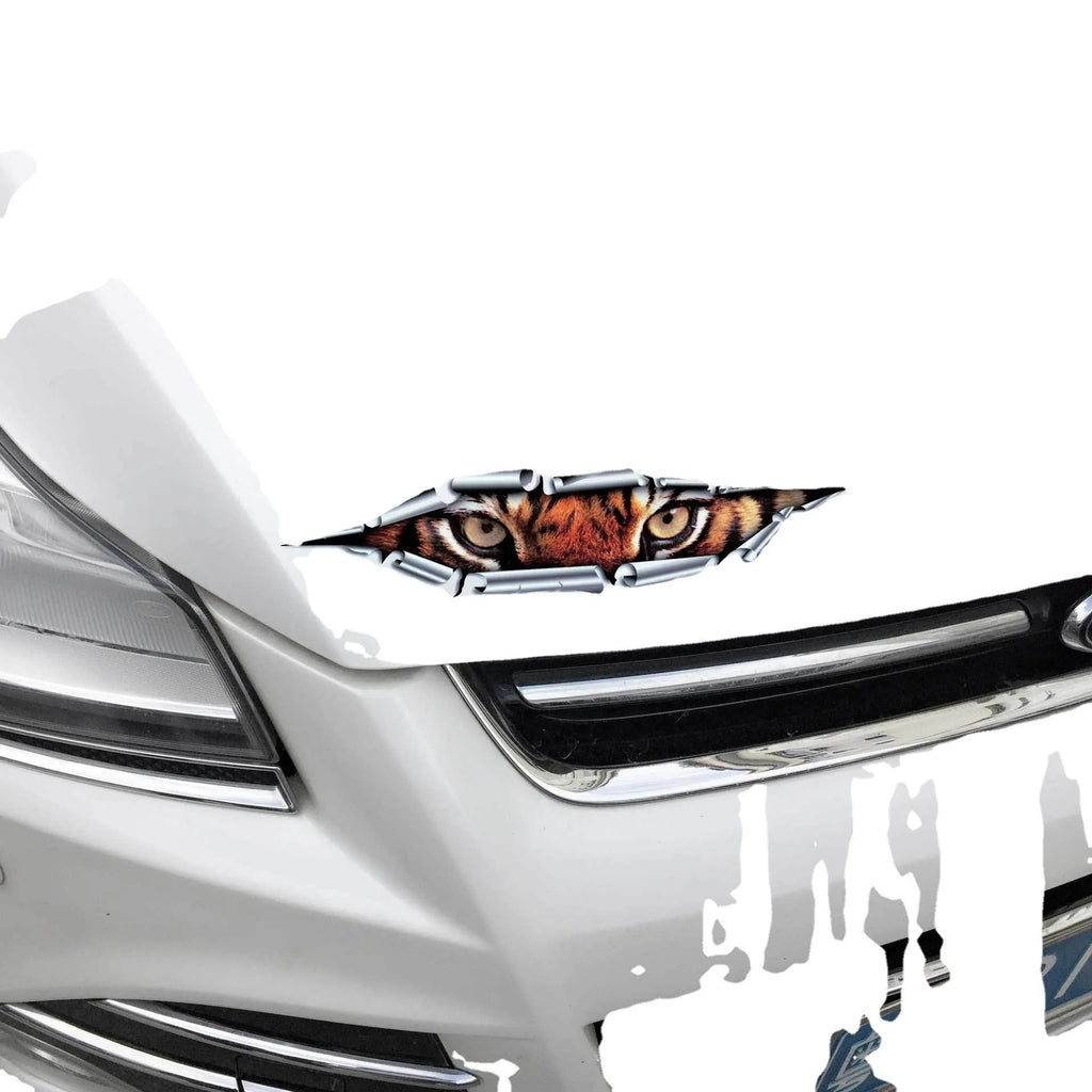 Tiger eye eagle eye car door bumper sticker 35cm with 3D design and PVC adhesive
