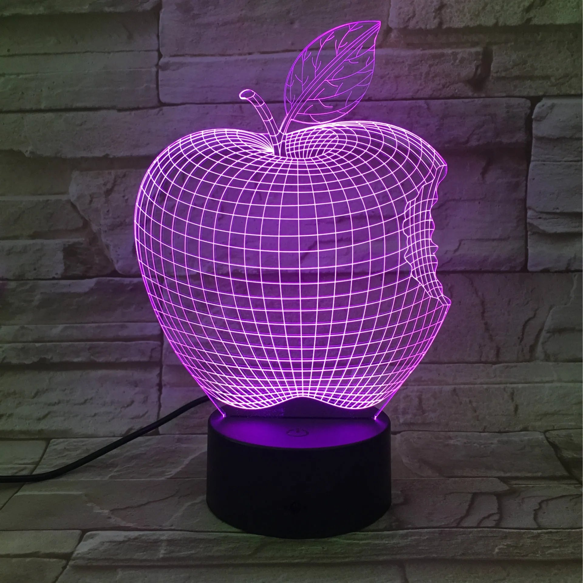 3D fruit-shaped colourful night light with touch control and seven LED colour options