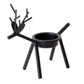 Black iron Christmas deer candlestick holder with elk bracket design