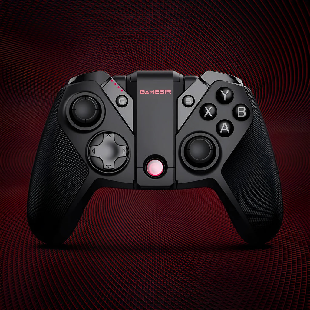 Black Gaishi game controller with type-C port on a dark surface