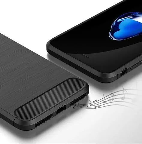 Shock proof TPU phone case back cover in black, compatible with iPhone models 5 to XS Max, solid colour simple style