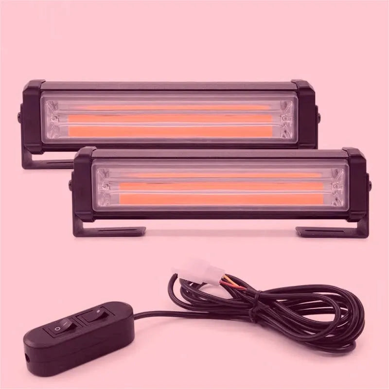 Yellow strobe warning light with aluminium alloy housing and 160mm diameter