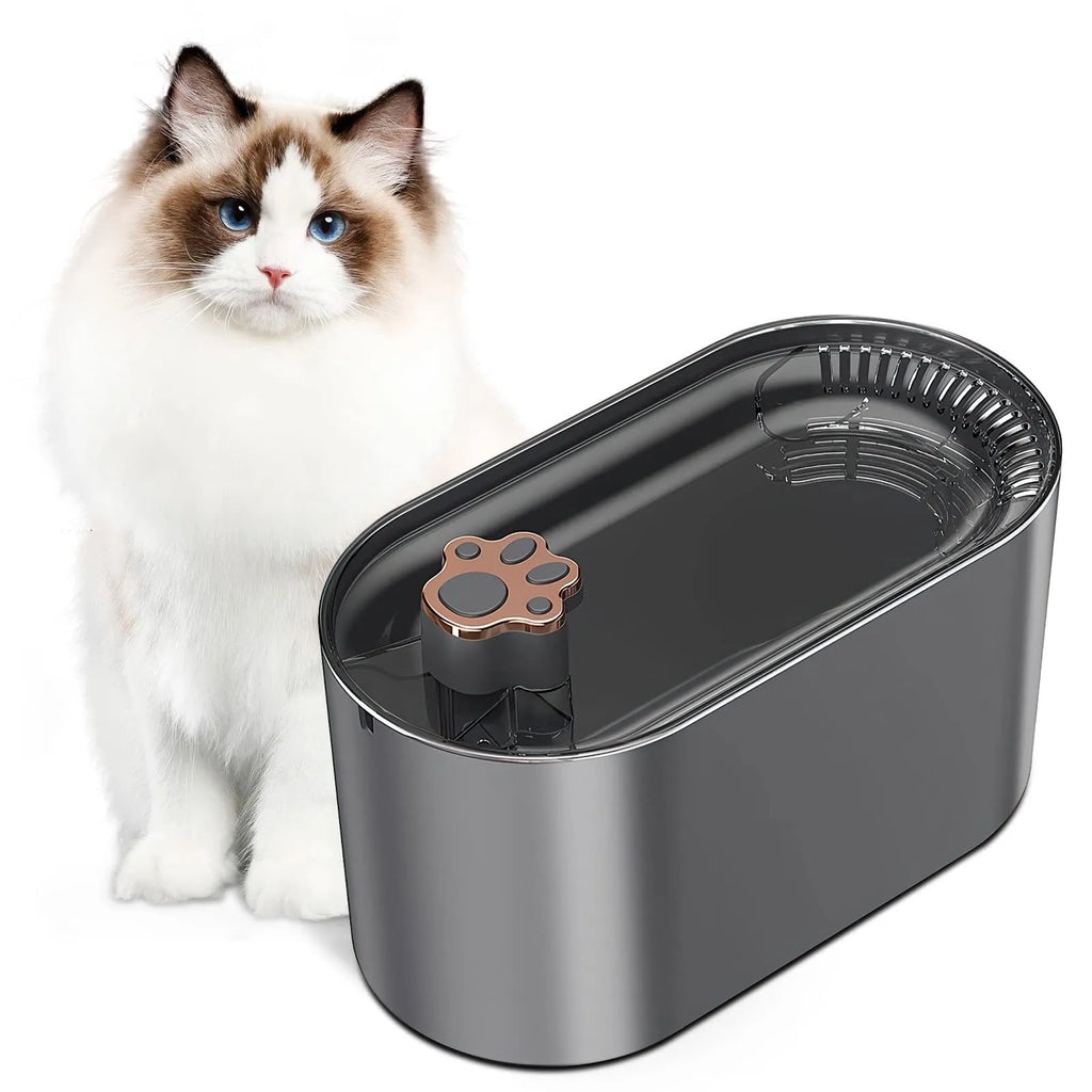 Berlin blue 3L pet water fountain with LED indicator and triple filtration system