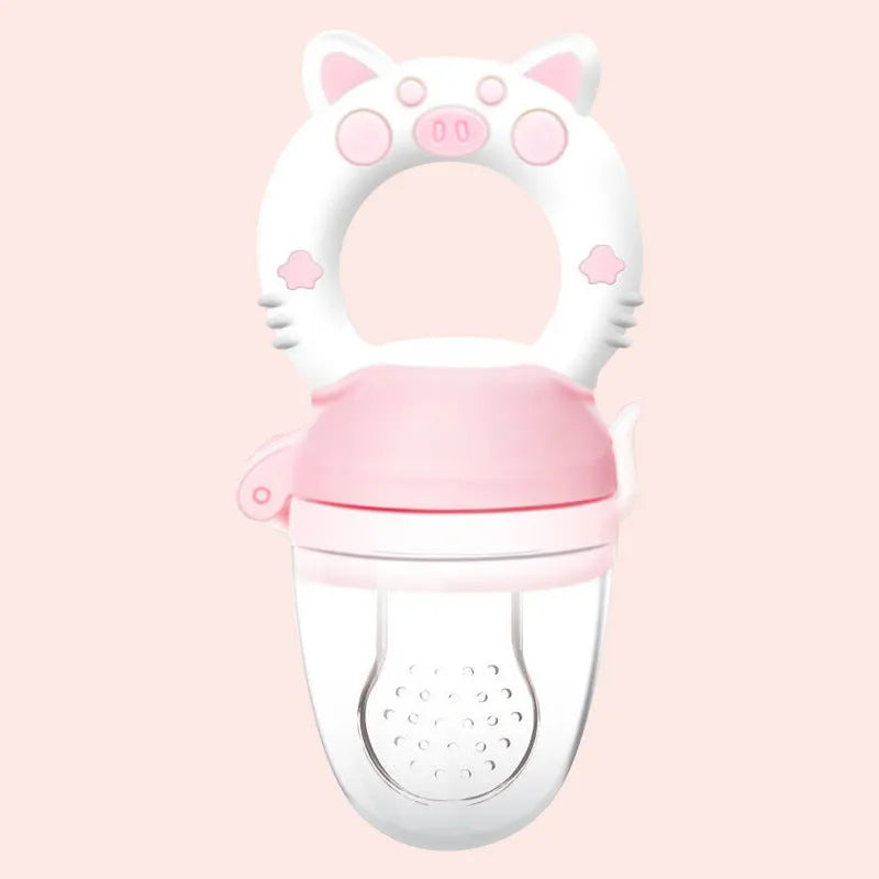Blue, green, and pink BPA-free silicone baby teethers showing one and three mouthpiece style options.