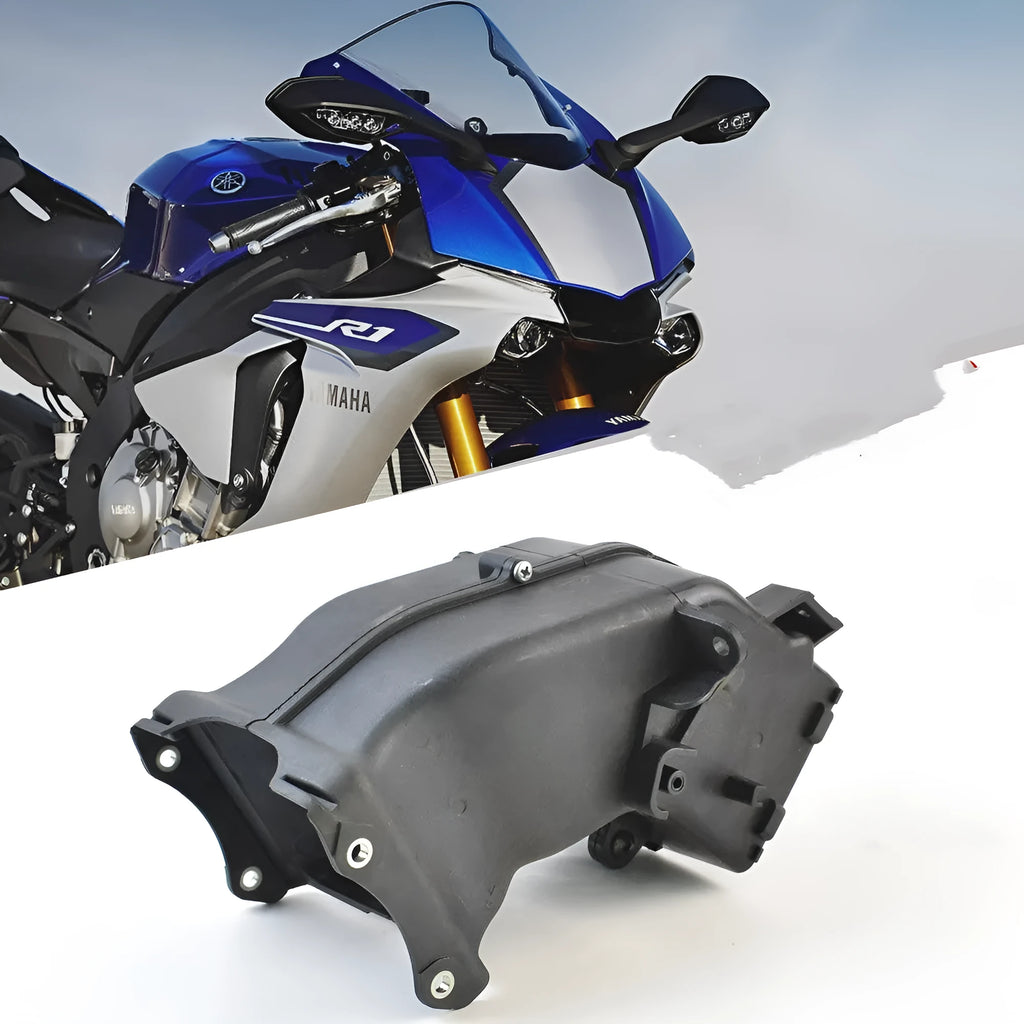 Black Yamaha motorcycle ventilation pipe for engine intake measuring 280mm long