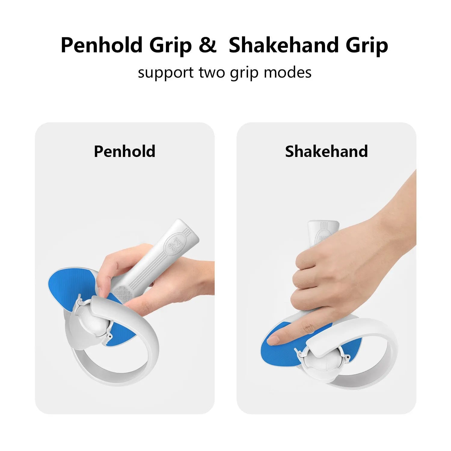 Red and blue silicone hand grip for Pico 4 VR controller table tennis accessory