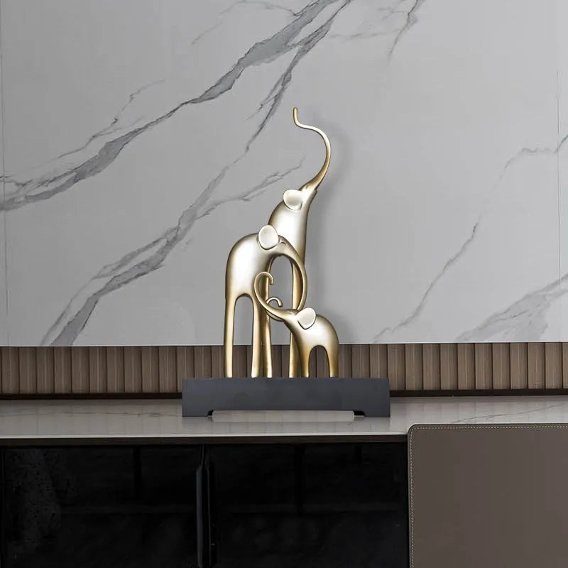 European style elephant decorative craft ornament in resin and plastic with choice of metallic or retro colour finishes.