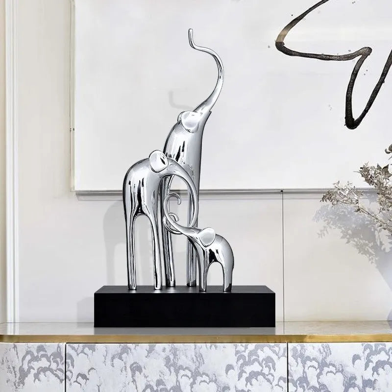 European style elephant decorative craft ornament in resin and plastic with choice of metallic or retro colour finishes.