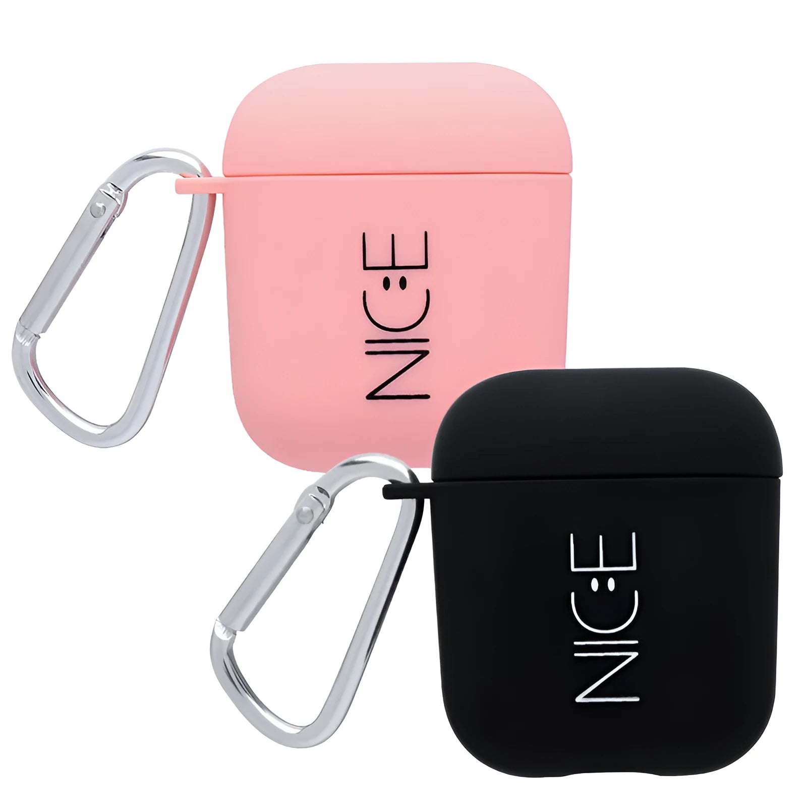 AirPods back cover with decorative flower design in pink colour