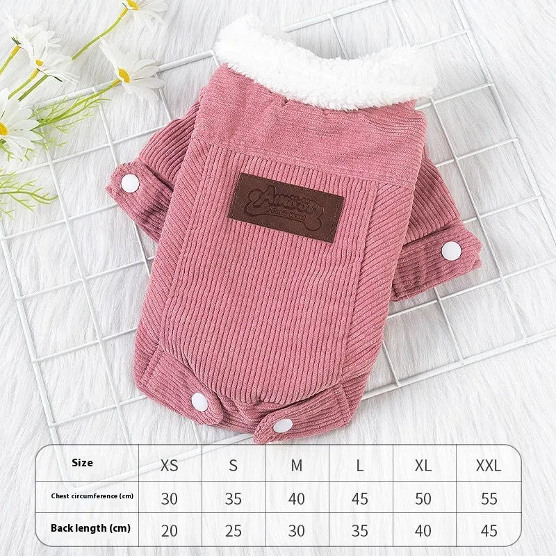 Lambswool grey dog vest with fleece lining for autumn and winter warmth