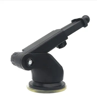 Universal telescopic car phone bracket with adjustable arm on vehicle dashboard