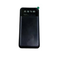 Black ultra-thin 10000mAh power bank showing compact 67x14x140mm dimensions