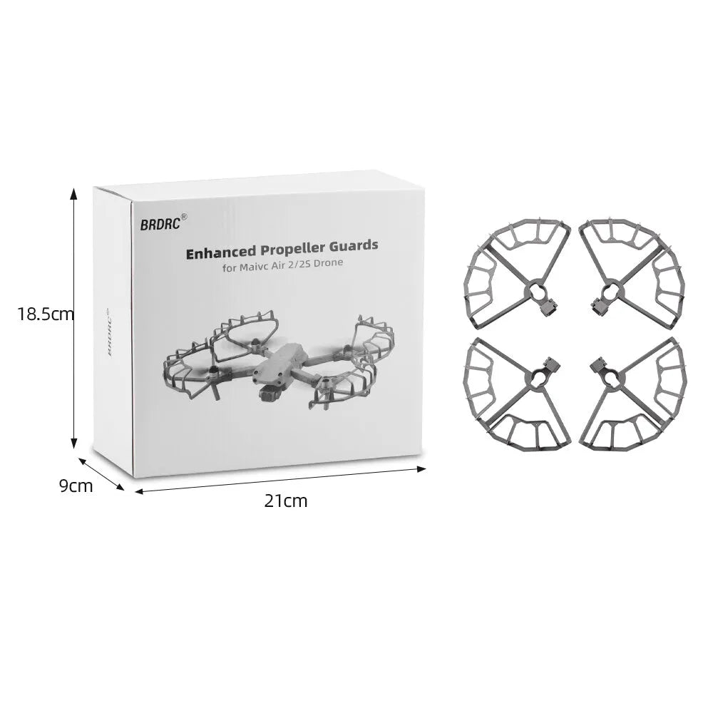 Grey ABS plastic propeller guard ring for DJI Mavic Air 2 and Air 2S drones