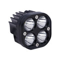 Four-eye vehicle headlight modification with aluminium base plate showing white and yellow light options