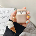 Cylinder ice cream design silicone case protector for Apple AirPods 2 wireless headset in assorted colours