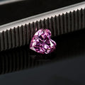 Heart-shaped moissanite stone in lemon yellow colour with precise facets and measurements
