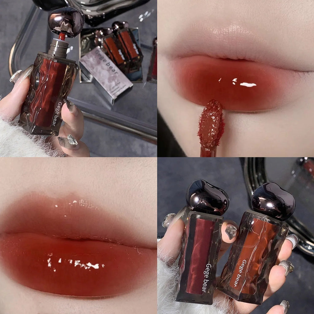Glacier Lava Lip Lacquer water light mirror makeup in seven numbered shades