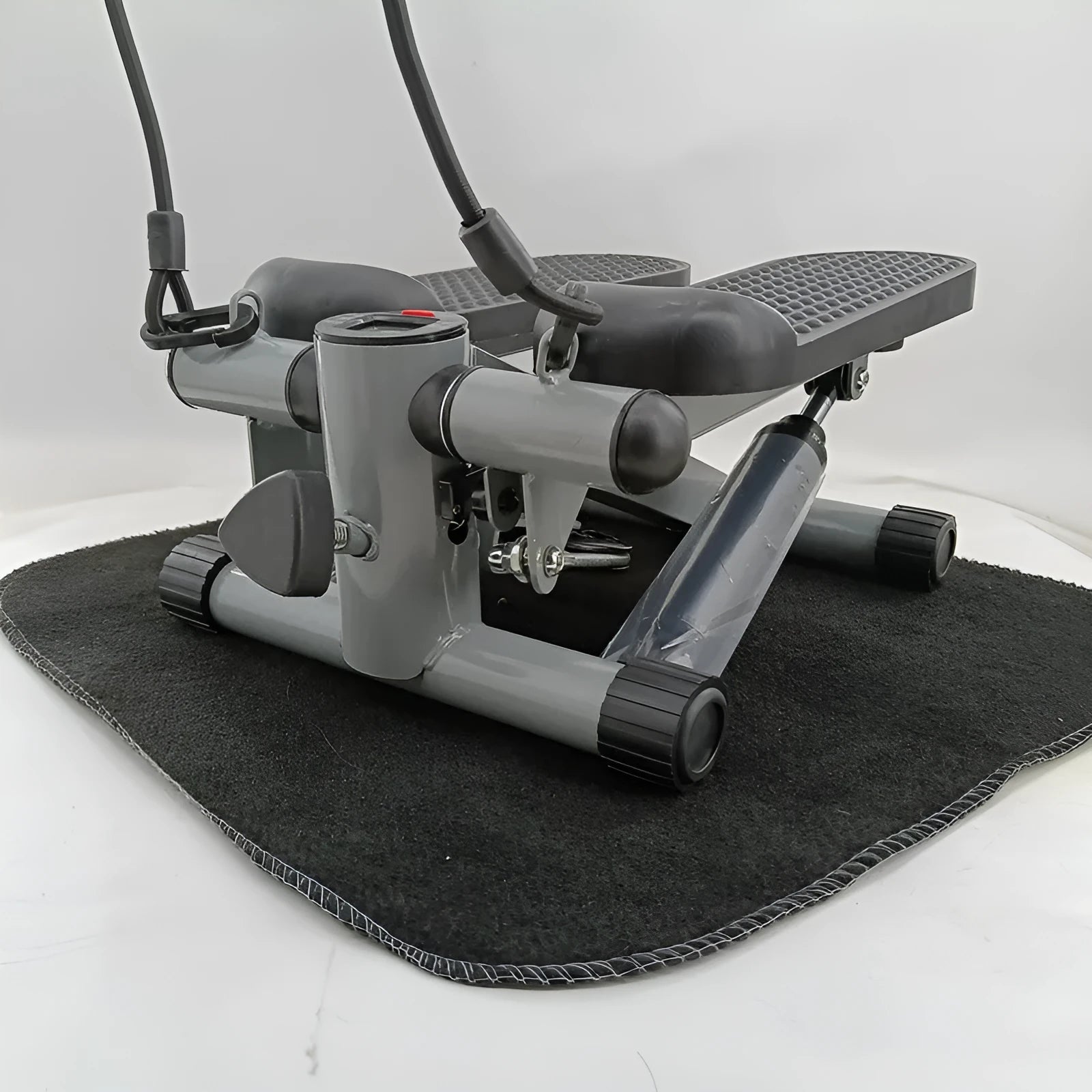 Silver grey hydraulic resistance mini treadmill for waist slimming exercises