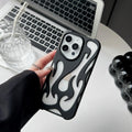Electroplated hollow flame pattern soft TPU phone case for Apple iPhone in gold colour