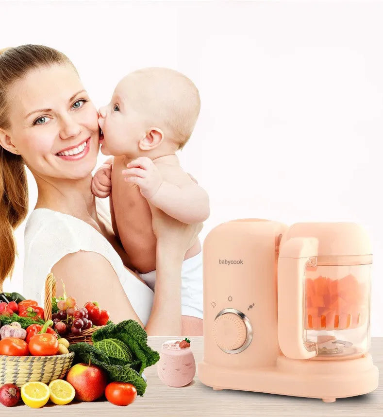 Green baby food processor with steamer and blender functions, 10 litre capacity