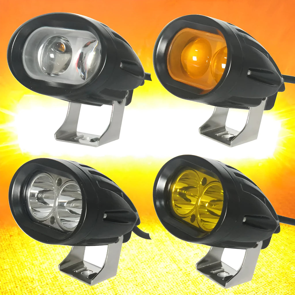 White 20W elliptical spotlight with aluminum alloy housing for vehicle mounting