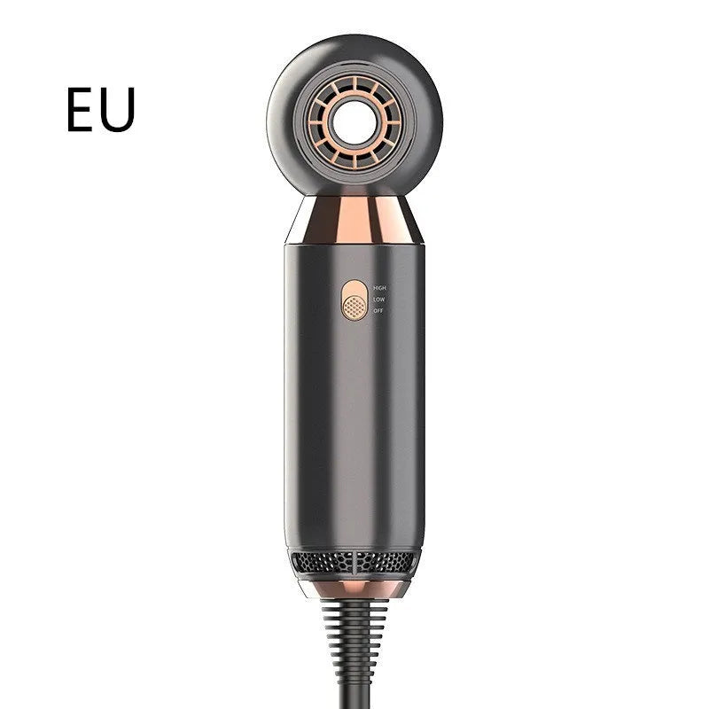 Leafless blower dryer with a folded handle, showing single nozzle and control dial.