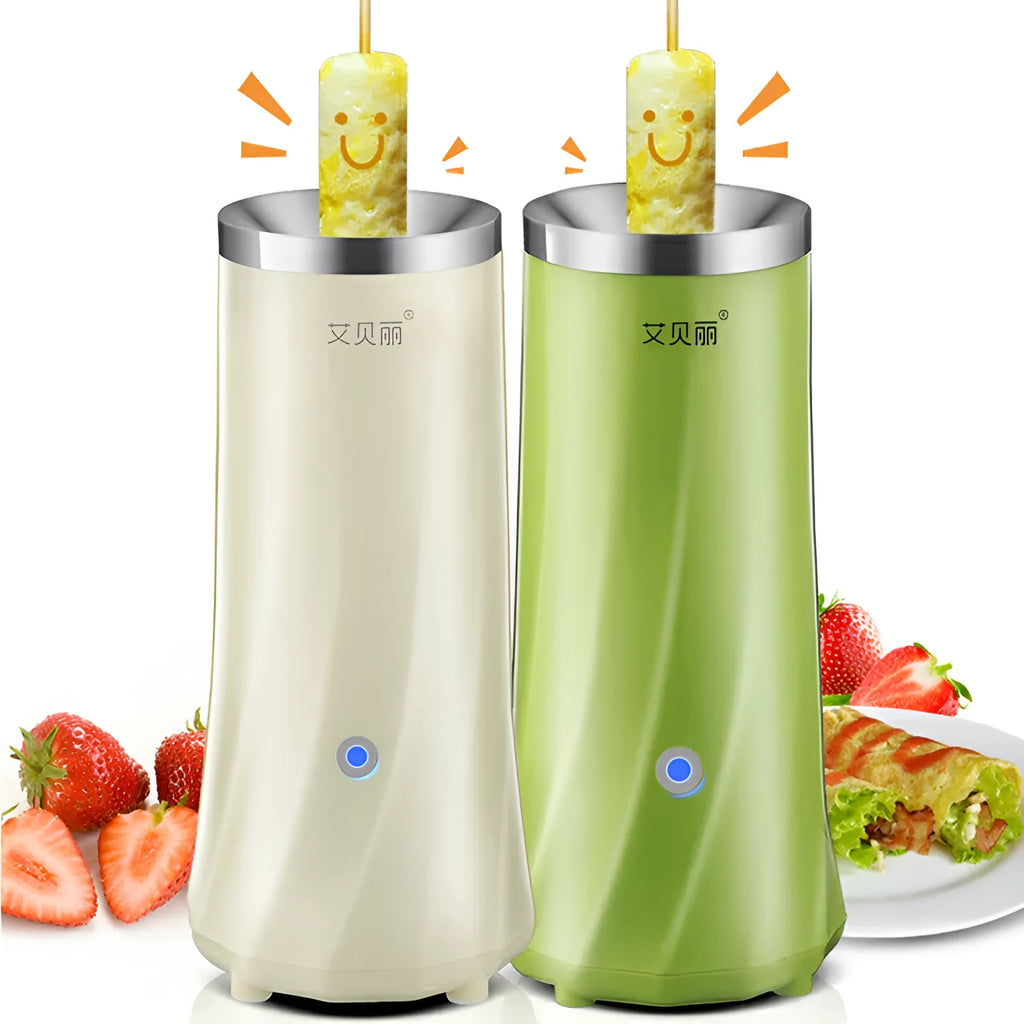 Beige white automatic mini breakfast machine with compact design for small kitchens