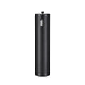 Black aluminium power bank with carry handle showing 6800mAh capacity