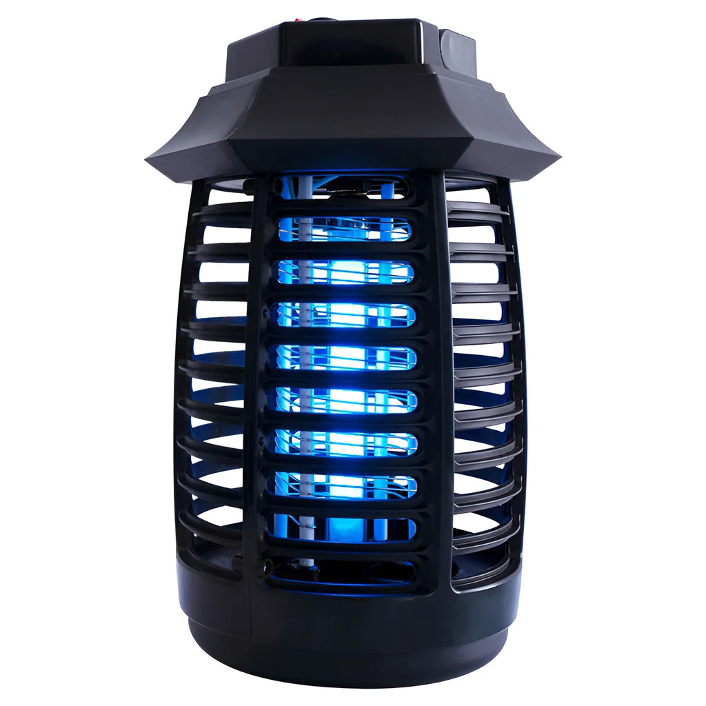 Black mosquito killer lamp with UV or LED tube options for bedroom and hotel insect control