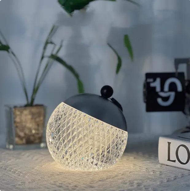 Portable dimmable night lamp with touch controls and minimalist design