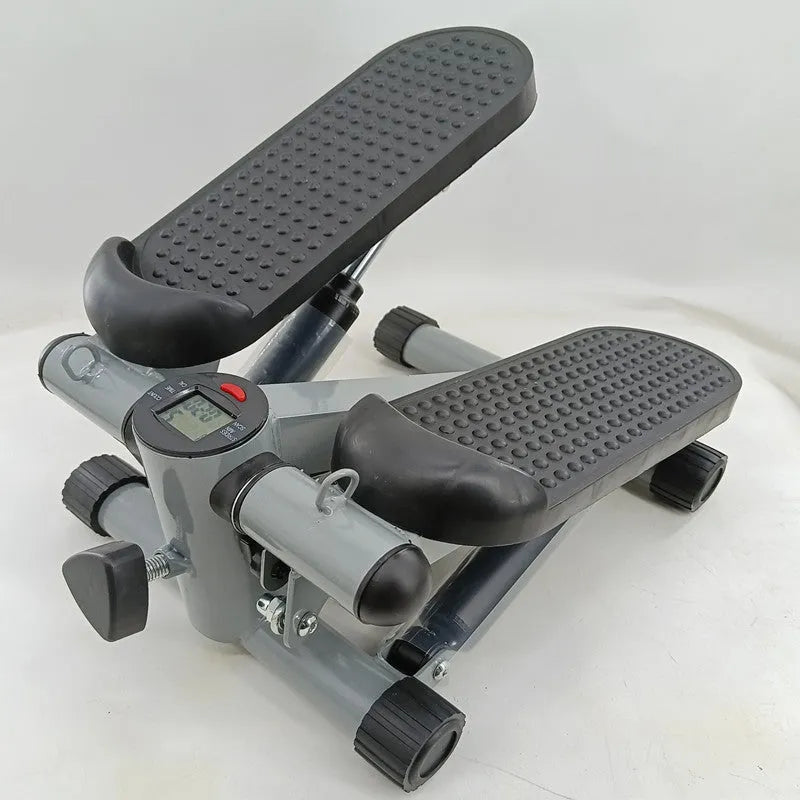Silver grey hydraulic resistance mini treadmill for waist slimming exercises