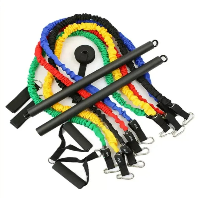 Push-and-pull rod fitness stick with two segment models for strength training and yoga equipment