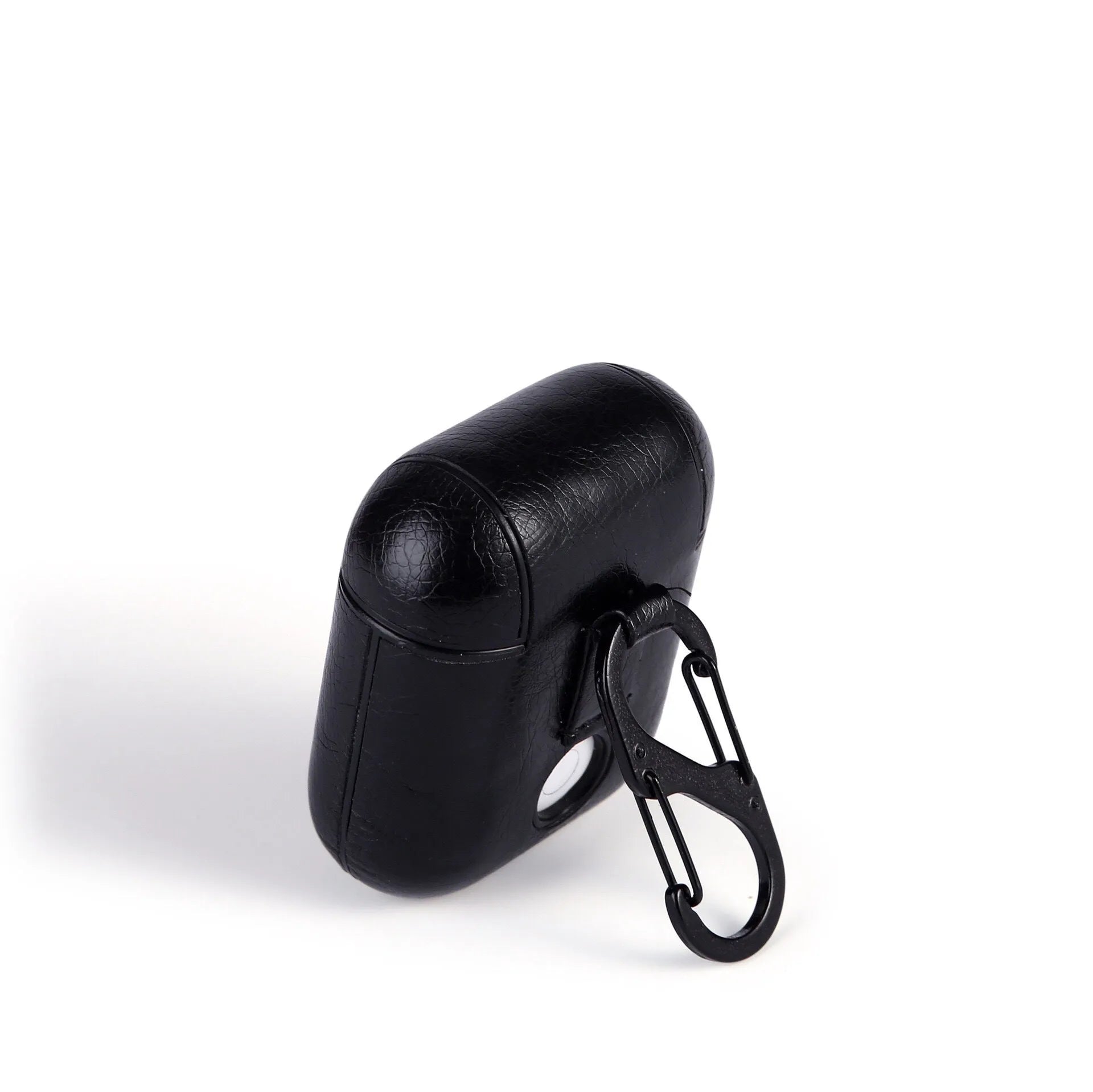 Genuine leather protective case for Apple AirPods in black, brown, light brown, and red.