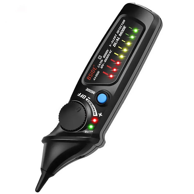 Round head smart sensor test pencil for high voltage electrical testing with voltage detection capabilities