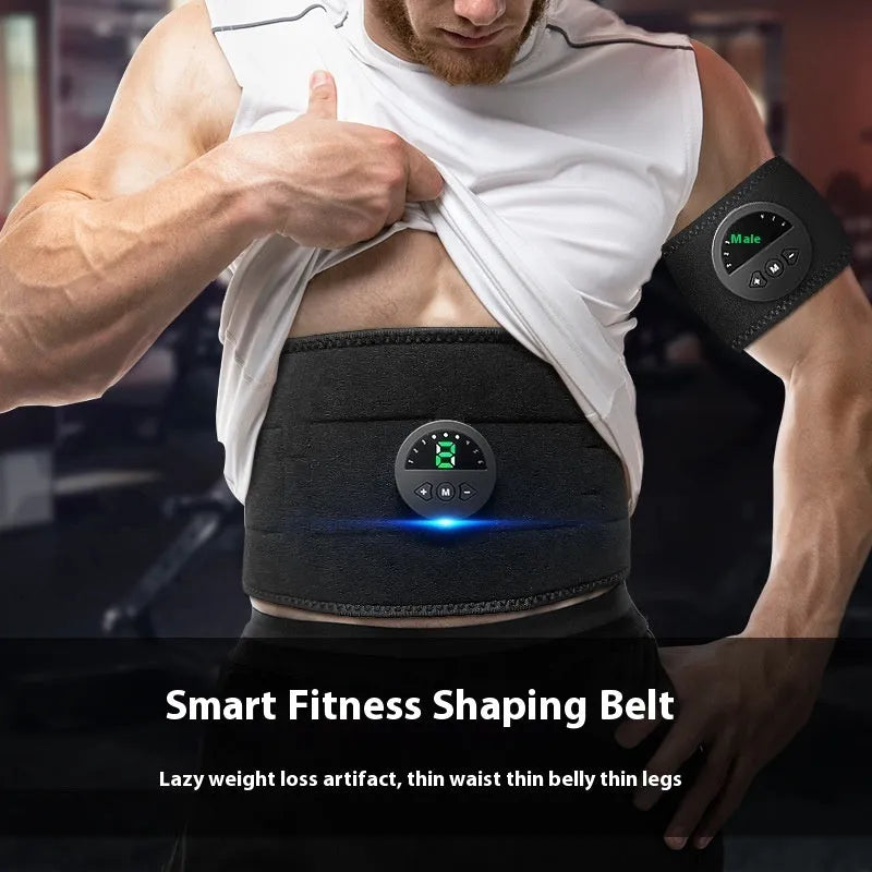 Electronic slimming belt with LCD display screen and adjustable 120cm belt for waist training