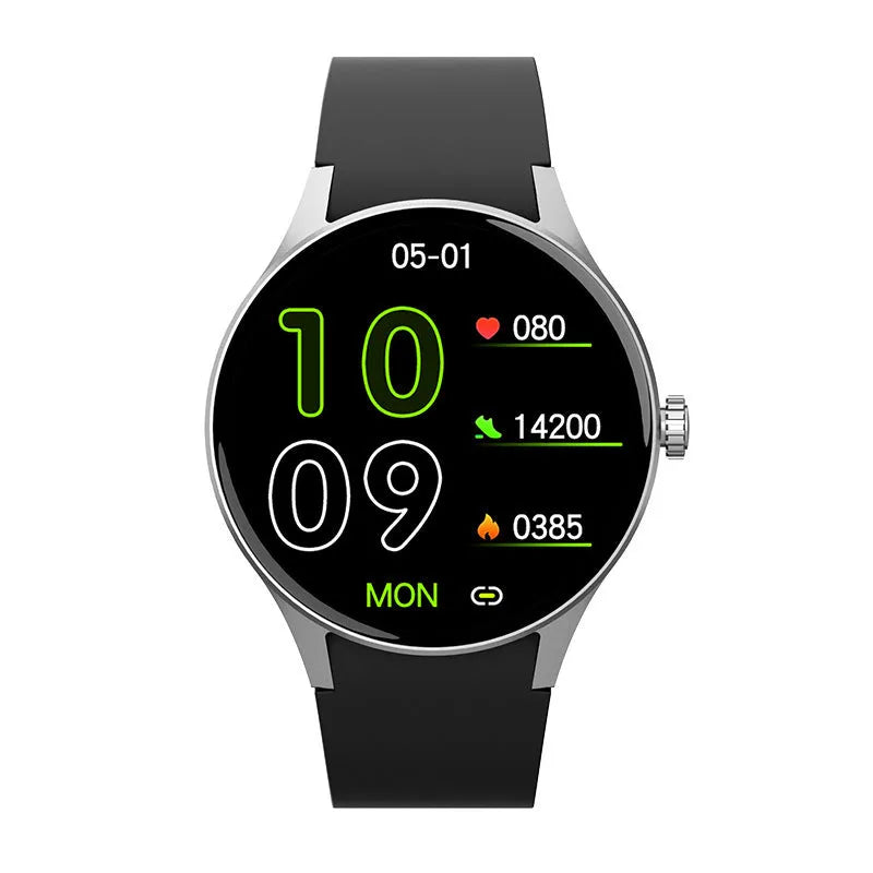 46mm smart watch with blood sugar detection on wrist showing AMOLED display