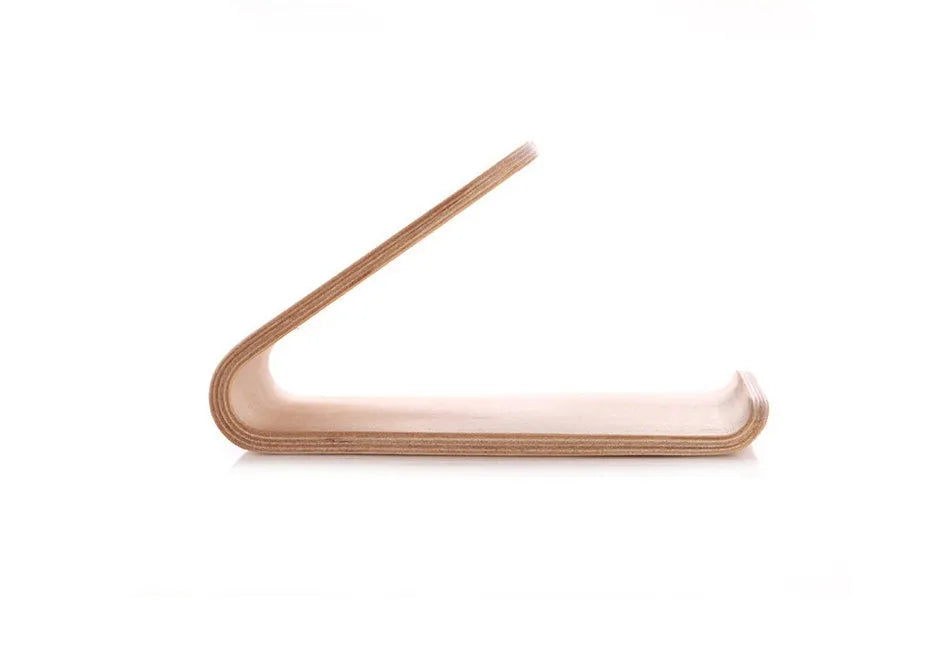 Handmade wooden iPhone stand in walnut or white maple wood for Apple devices