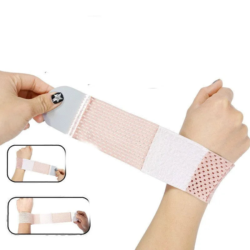 Breathable athletic wristguards in black, grey, and pink colours for fitness training