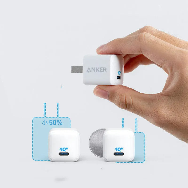 White 18W fast charge USB travel charger for mobile phones