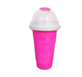 Blue quick refrigeration pinch cup with double layer silicone construction and instant cooling activation