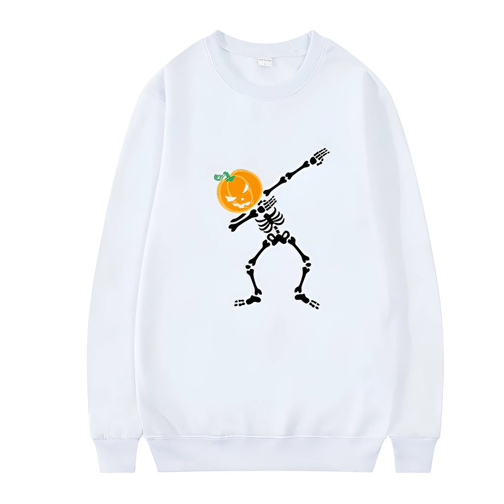 Women's printed long sleeve crew neck top in various colours on size chart