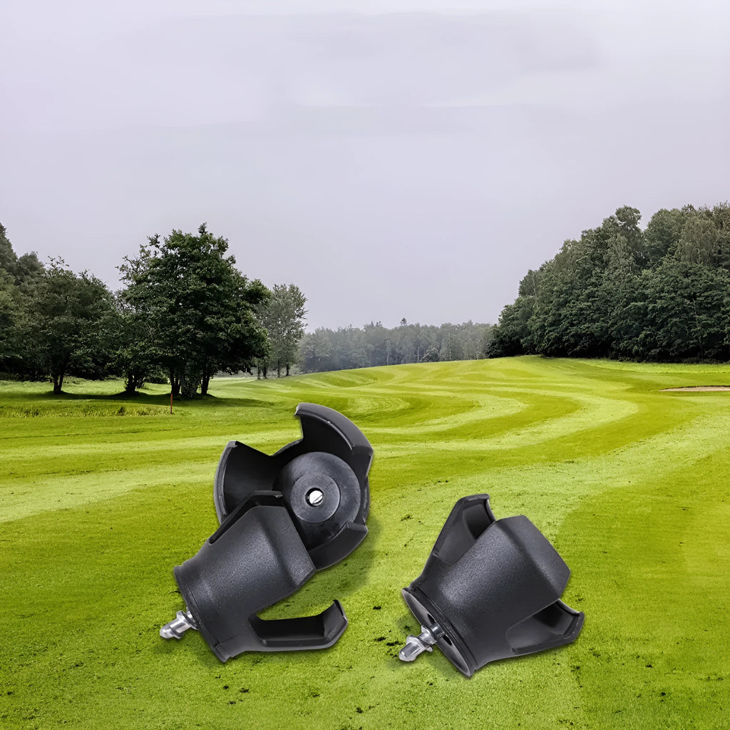 Black aluminium golf ball picking device with clip attachment, 60g weight