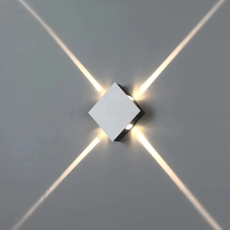 Modern square and round LED wall light with iron lampshade in Chinese style design