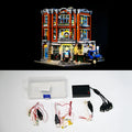 MOC LED lighting accessories kit with plastic components for architectural model corner shop lighting effects